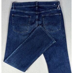 7 For All Mankind Jeans Mens 34x34 Blue Brett Bootcut Quiet Luxury Luxe Denim